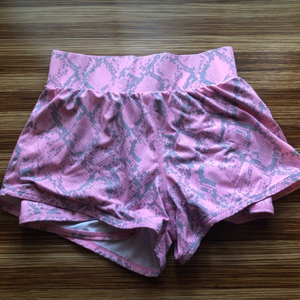 Pink Snakeskin Fabletics Shorts